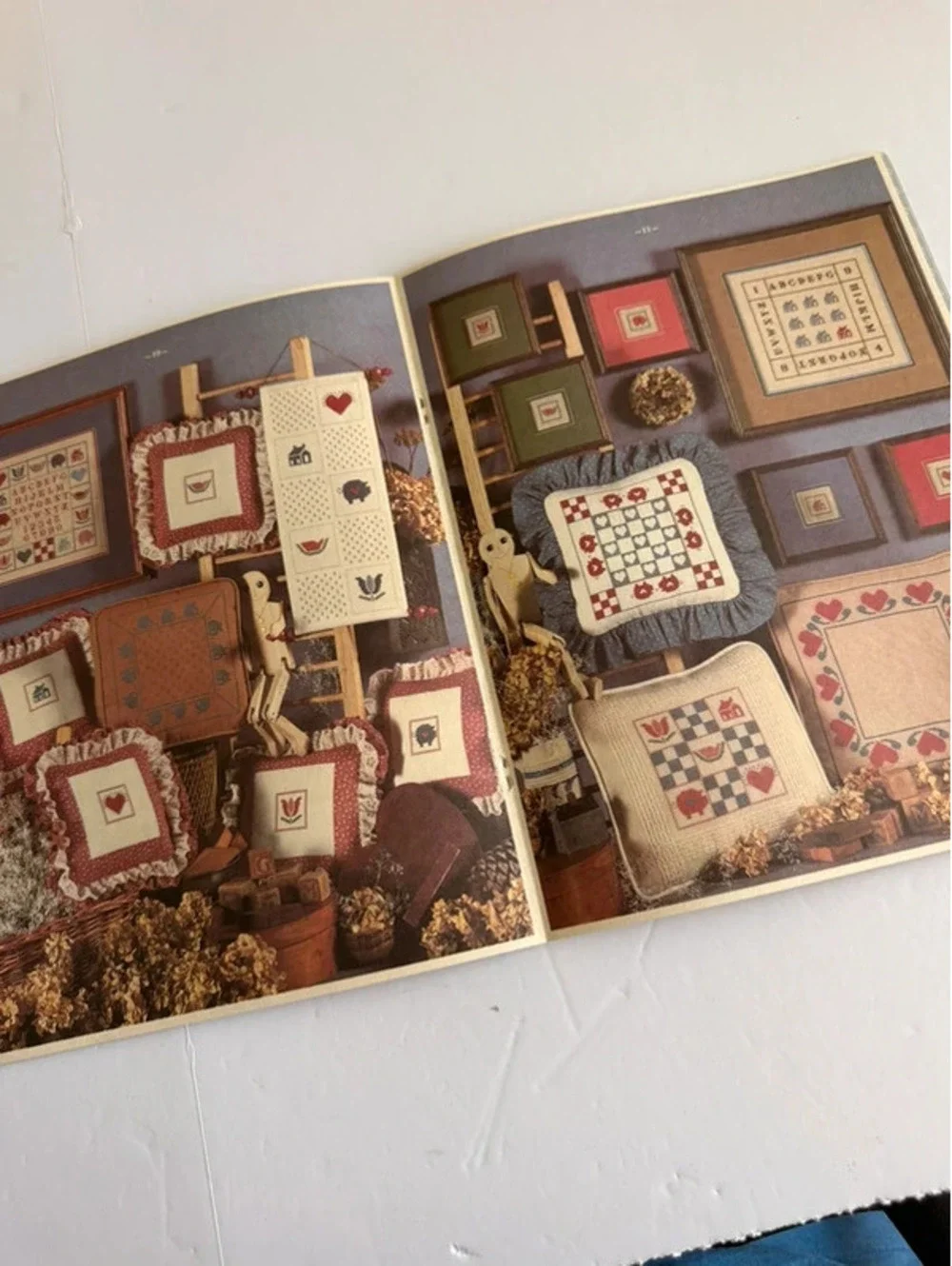 Vintage Mixed Needlework & Cross Stitch Lot Simplicity Dale Burdett Folk Art